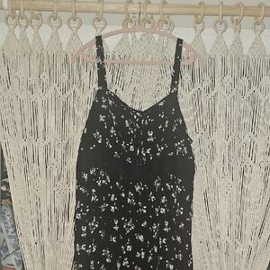 Torrid Black Dress with White Floral Design